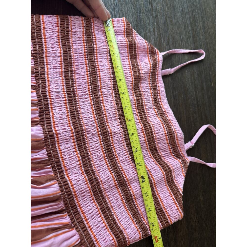 Kate Spade Maxi Dress Calais Stripe Smocked Pink Red $348 Womens M - Picture 14 of 14